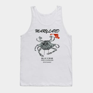 Maryland Blue Crab, Zentangle Tank Top